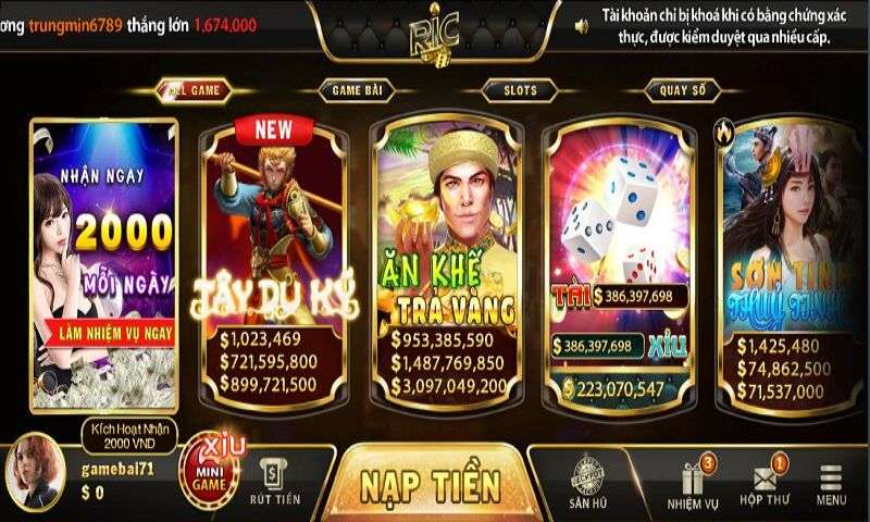Có nhiều ưu điểm khi tham gia chơi tại ric win