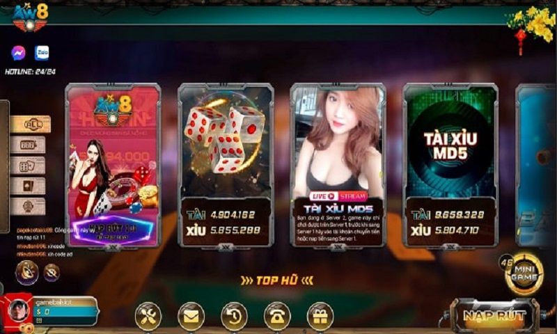 Kho game giải trí cực đa dạng tại AW8 Vip