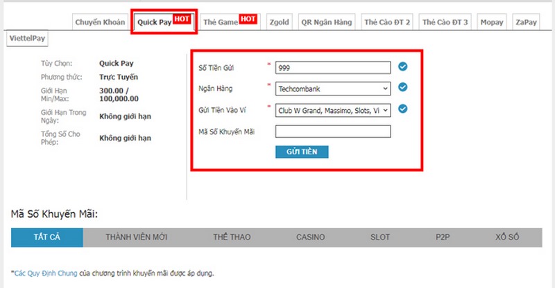 Hướng dẫn nạp tiền vào Nổ Hũ 52 Club qua Momo