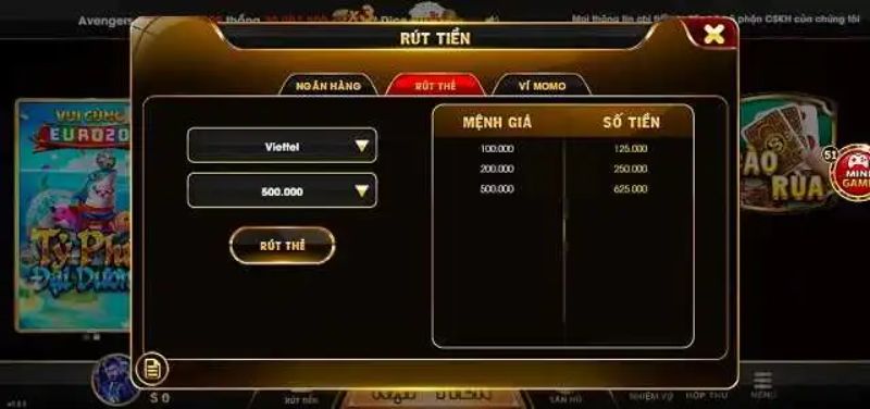 Rút tiền Binh88 qua thẻ cào