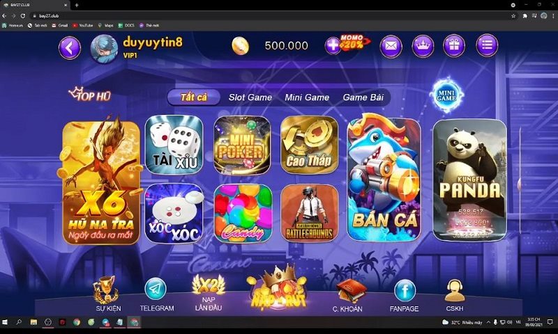 Đăng ký tài khoản tại cổng game khá dễ dàng