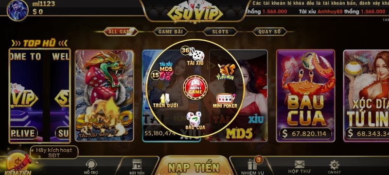 Minigames là thế mạnh của Suvip