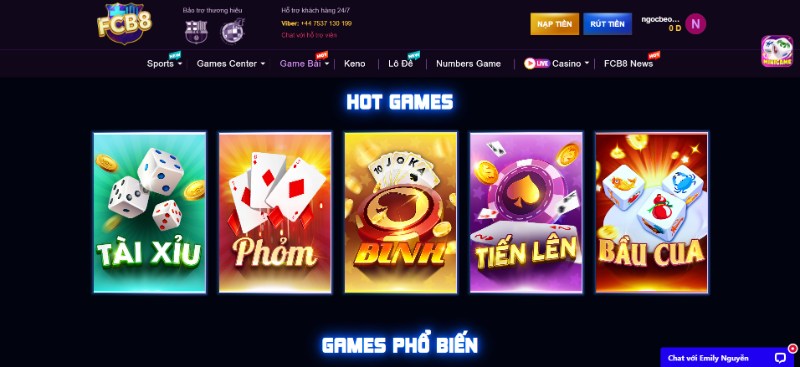 Thế giới game bài đa dạng tại nhà cái